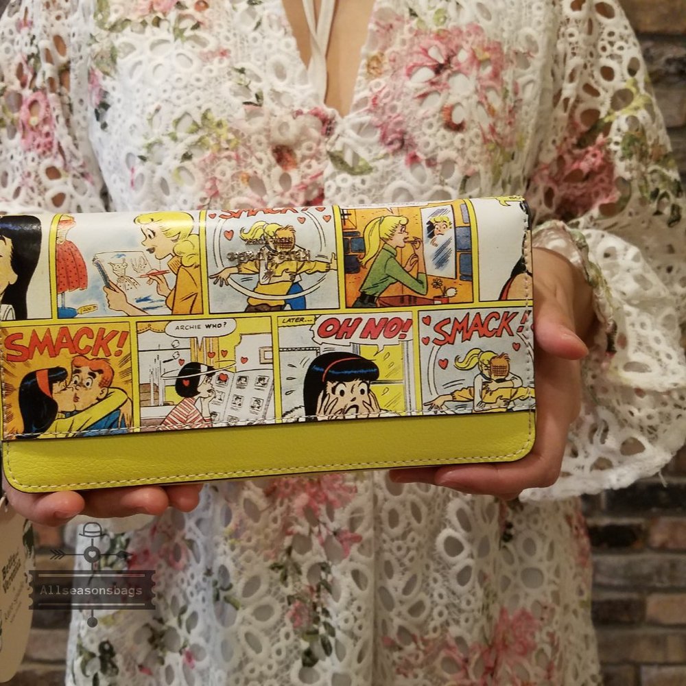 Kate spade Archie Comics Large Tote Yellow Wallet - Picture 14 of 16